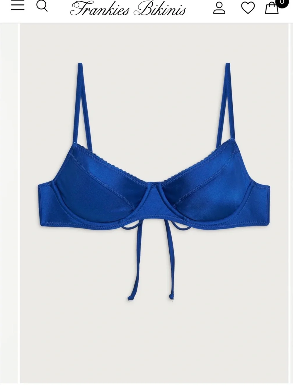 Frankie's Bikinis Royal Blue Underwire Bikini Set